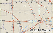 Shaded Relief Map of the area around 40° 50' 23" N, 86° 37' 30" W