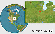 Satellite Location Map of the area around 40° 50' 23" N, 89° 10' 30" W