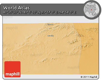 Political 3D Map of the Area around 40° 50' 23" N, 94° 25' 30" E