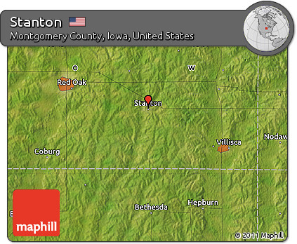Satellite Map of Stanton