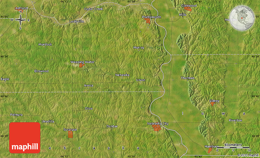 Satellite Map of Avoca