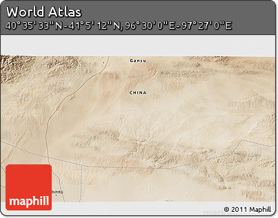 Satellite 3D Map of the Area around 40° 50' 23" N, 96° 58' 29" E