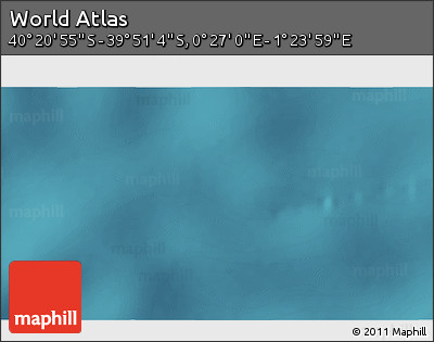 Satellite 3D Map of the Area around 40° 6' 0" S, 0° 55' 29" E