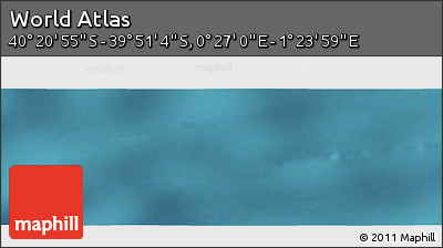 Satellite Panoramic Map of the Area around 40° 6' 0" S, 0° 55' 29" E