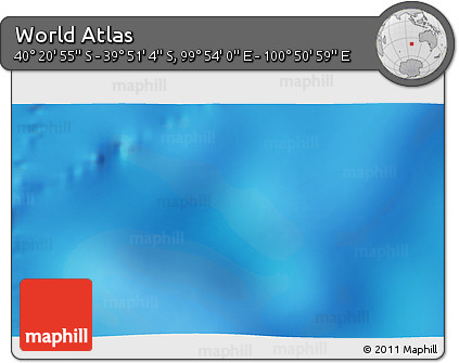 Shaded Relief 3D Map of the Area around 40° 6' 0" S, 100° 22' 30" E