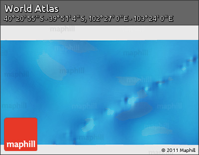 Physical 3D Map of the Area around 40° 6' 0" S, 102° 55' 30" E