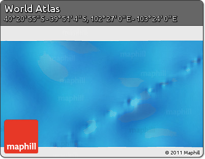 Physical 3D Map of the Area around 40° 6' 0" S, 102° 55' 30" E