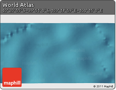 Satellite 3D Map of the Area around 40° 6' 0" S, 103° 46' 30" E