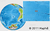 Physical Location Map of the area around 40° 6' 0" S, 104° 28' 29" W