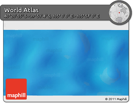 Physical 3D Map of the Area around 40° 6' 0" S, 105° 28' 29" E