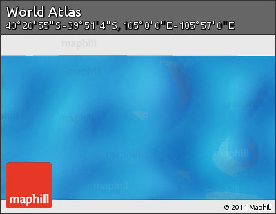 Physical 3D Map of the Area around 40° 6' 0" S, 105° 28' 29" E