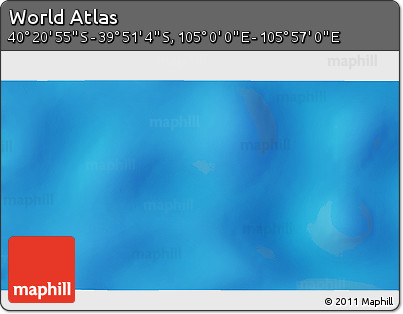 Shaded Relief 3D Map of the Area around 40° 6' 0" S, 105° 28' 29" E