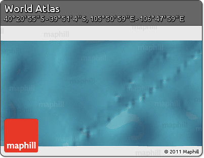 Satellite 3D Map of the Area around 40° 6' 0" S, 106° 19' 29" E