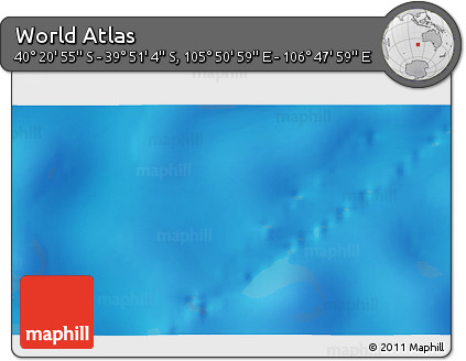 Shaded Relief 3D Map of the Area around 40° 6' 0" S, 106° 19' 29" E