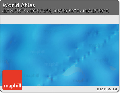 Shaded Relief 3D Map of the Area around 40° 6' 0" S, 106° 19' 29" E
