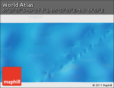 Shaded Relief 3D Map of the Area around 40° 6' 0" S, 106° 19' 29" E