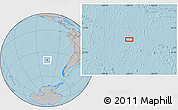 Gray Location Map of the area around 40° 6' 0" S, 106° 10' 30" W, hill shading
