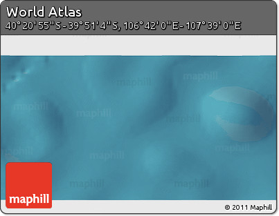 Satellite 3D Map of the Area around 40° 6' 0" S, 107° 10' 30" E