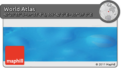 Physical Panoramic Map of the Area around 40° 6' 0" S, 107° 10' 30" E