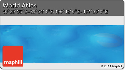 Physical Panoramic Map of the Area around 40° 6' 0" S, 107° 10' 30" E