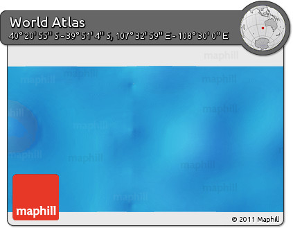 Shaded Relief 3D Map of the Area around 40° 6' 0" S, 108° 1' 30" E
