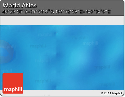 Shaded Relief 3D Map of the Area around 40° 6' 0" S, 108° 1' 30" E
