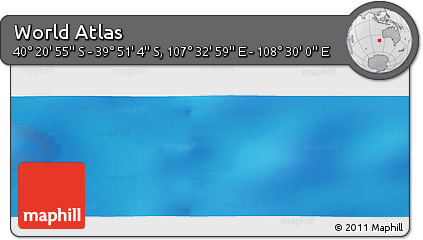 Physical Panoramic Map of the Area around 40° 6' 0" S, 108° 1' 30" E