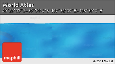 Physical Panoramic Map of the Area around 40° 6' 0" S, 108° 1' 30" E