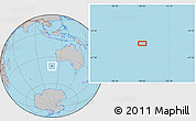 Gray Location Map of the area around 40° 6' 0" S, 108° 52' 30" E