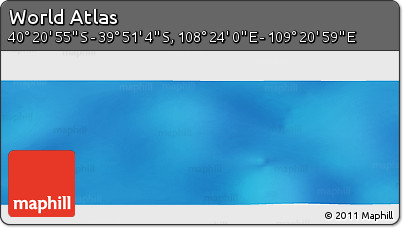 Physical Panoramic Map of the Area around 40° 6' 0" S, 108° 52' 30" E