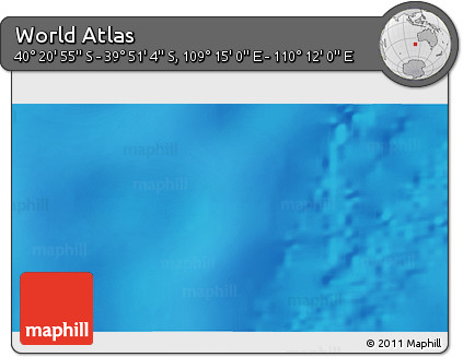 Physical 3D Map of the Area around 40° 6' 0" S, 109° 43' 29" E