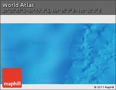 Physical 3D Map of the Area around 40° 6' 0" S, 109° 43' 29" E
