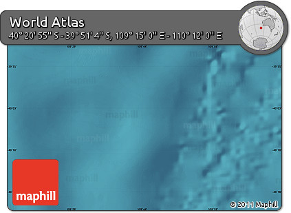 Satellite Map of the Area around 40° 6' 0" S, 109° 43' 29" E