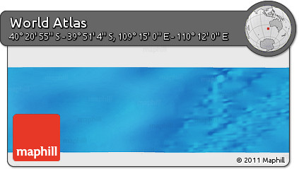 Physical Panoramic Map of the Area around 40° 6' 0" S, 109° 43' 29" E