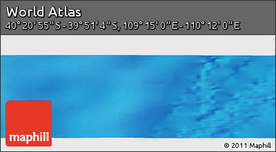 Physical Panoramic Map of the Area around 40° 6' 0" S, 109° 43' 29" E