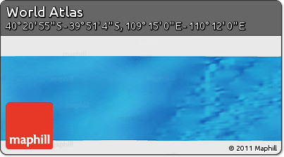Physical Panoramic Map of the Area around 40° 6' 0" S, 109° 43' 29" E