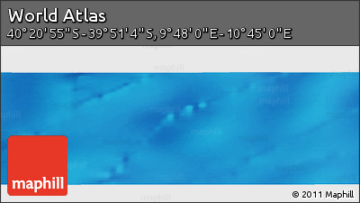 Physical Panoramic Map of the Area around 40° 6' 0" S, 10° 16' 30" E