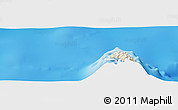 Shaded Relief Panoramic Map of the area around 40° 6' 0" S, 10° 7' 30" W