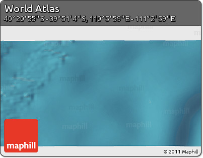 Satellite 3D Map of the Area around 40° 6' 0" S, 110° 34' 29" E