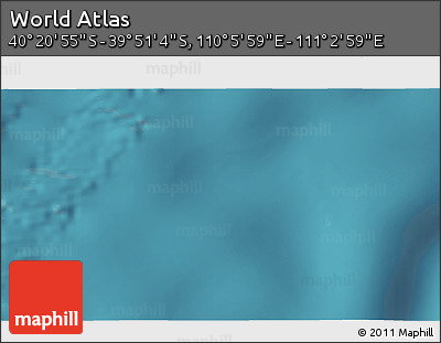 Satellite 3D Map of the Area around 40° 6' 0" S, 110° 34' 29" E