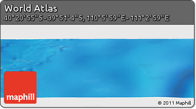 Physical Panoramic Map of the Area around 40° 6' 0" S, 110° 34' 29" E