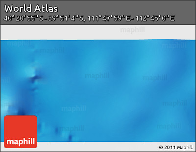 Physical 3D Map of the Area around 40° 6' 0" S, 112° 16' 30" E