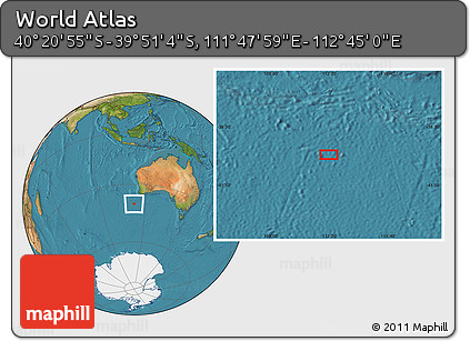 Satellite Location Map of the Area around 40° 6' 0" S, 112° 16' 30" E