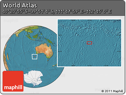 Satellite Location Map of the Area around 40° 6' 0" S, 112° 16' 30" E