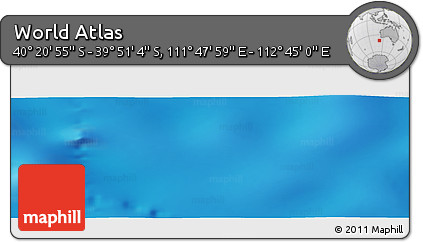 Shaded Relief Panoramic Map of the Area around 40° 6' 0" S, 112° 16' 30" E