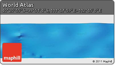 Shaded Relief Panoramic Map of the Area around 40° 6' 0" S, 112° 16' 30" E