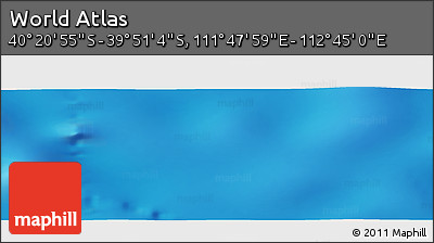 Shaded Relief Panoramic Map of the Area around 40° 6' 0" S, 112° 16' 30" E