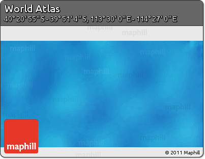 Physical 3D Map of the Area around 40° 6' 0" S, 113° 58' 29" E