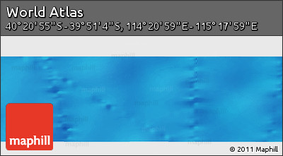 Physical Panoramic Map of the Area around 40° 6' 0" S, 114° 49' 29" E