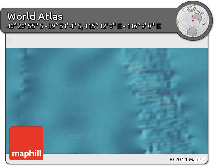 Satellite 3D Map of the Area around 40° 6' 0" S, 115° 40' 30" E